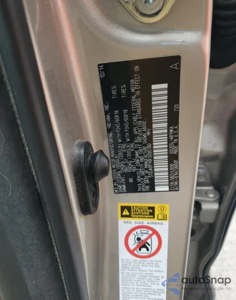 2015 Toyota Highlander Xle из США, поврежденный, VIN 5TDJKRFH9FS095180